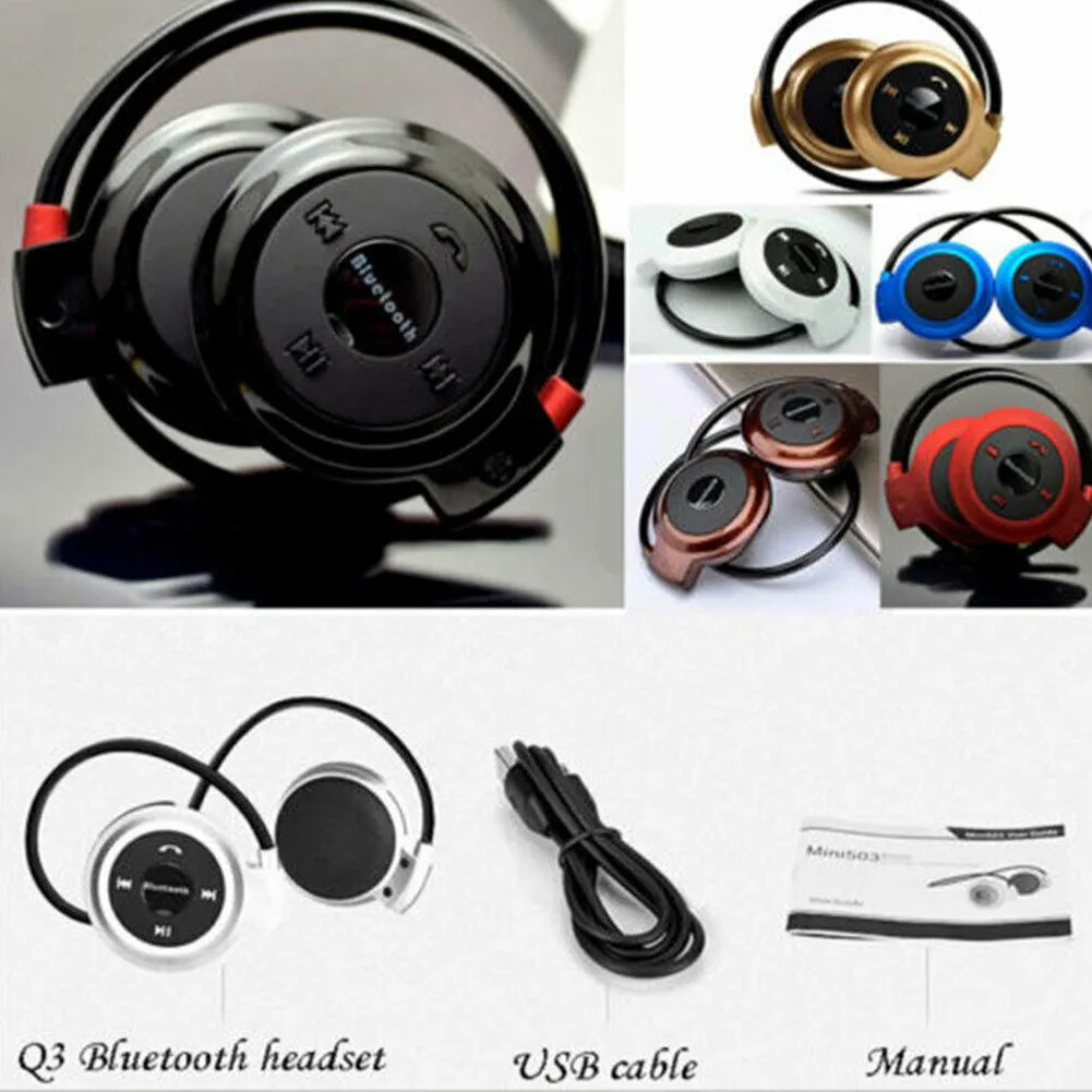 Wireless Bluetooth Headset, Clear Hi-Fi Stereo Over-Ear Earbuds