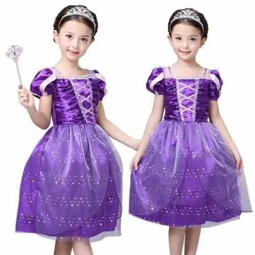 Little Girls Princess Costume Dress, Birthday Party Evening Wedding Long Dress