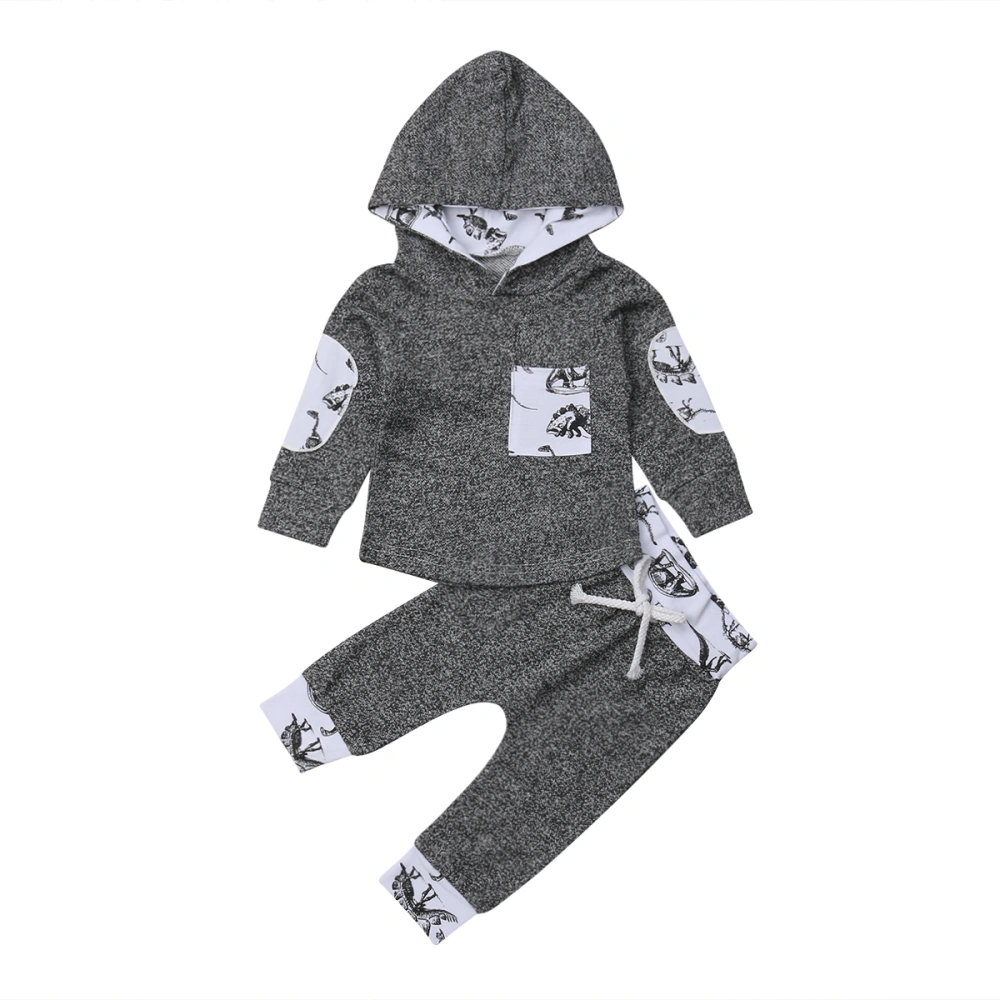 Baby Boy Girl Dinosaur Camouflage Hoodie Sweatshirt + Drawstring Pants