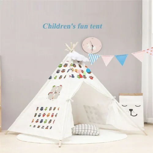 160 cm Kids Portable Tents Cotton Canvas Portable Folding Play House