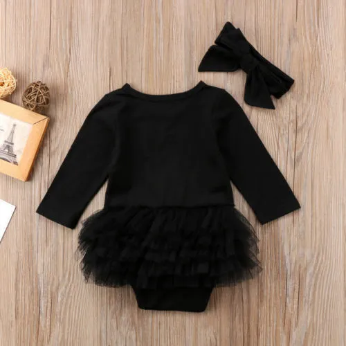 Newborn Girls Solid Color Fluffy Romper with Wearing Band for 0-24 Months