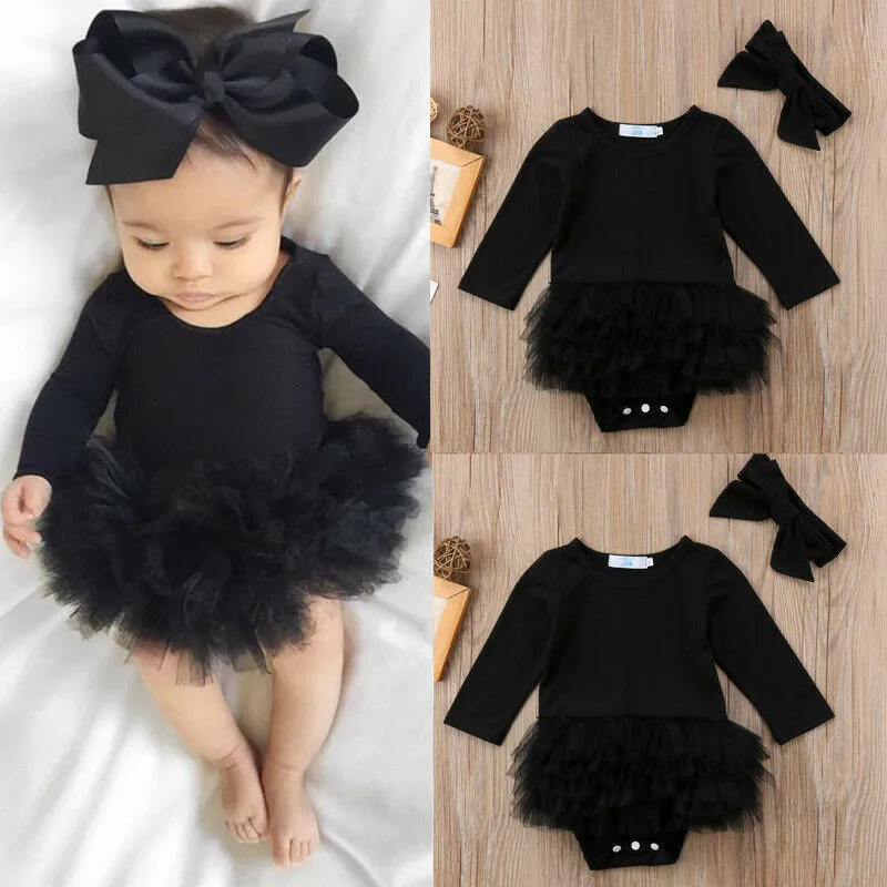 Newborn Girls Solid Color Fluffy Romper with Wearing Band for 0-24 Months