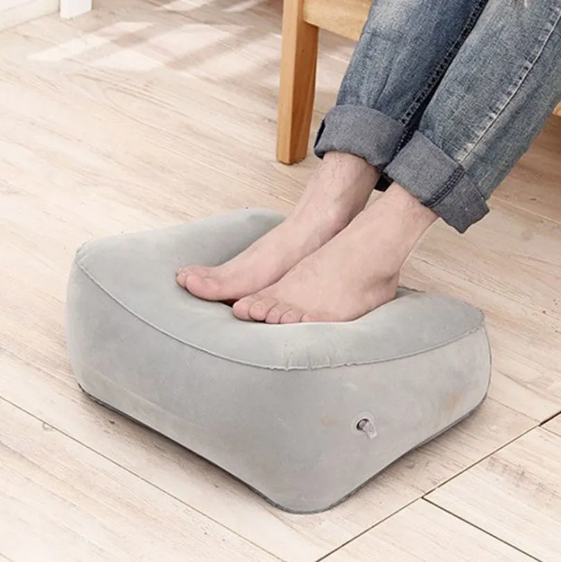 Inflatable Foot Rest Pillow Cushion Portable PVC Leg Up Footrest Pillow