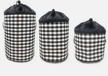 Portable Lunch Bags British Style Plaid Print Insulated Oxford Storage Bag