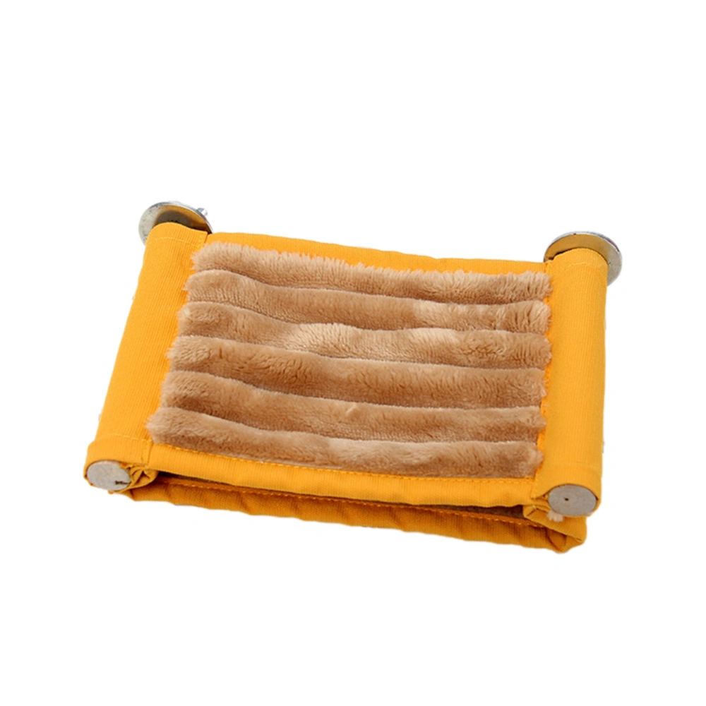 Double Layer Hamster House, Solid Color Short Plush Squirrel Swing Bed