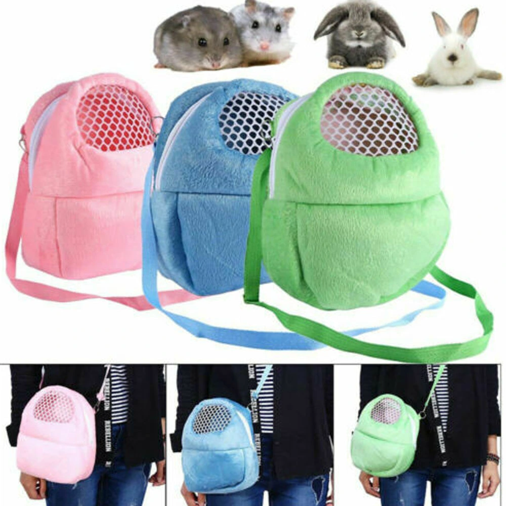 Pet Bag Hamster Transport Pouch Pocket Mesh Sack for Small Animals