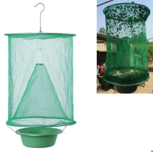 The Ranch Fly Trap Green Transparent Round Reusable Pest Control Catch Net