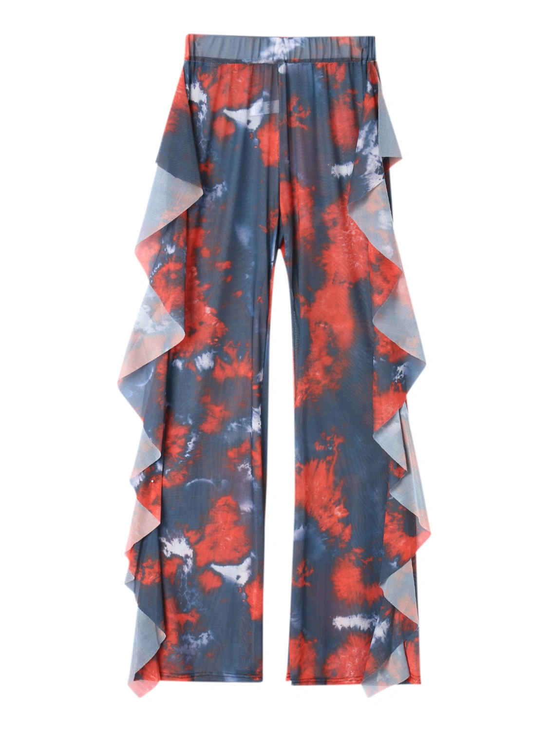 Women's Leopard Serpentine Printing Stretch Pants, High Waist Slim Trousers