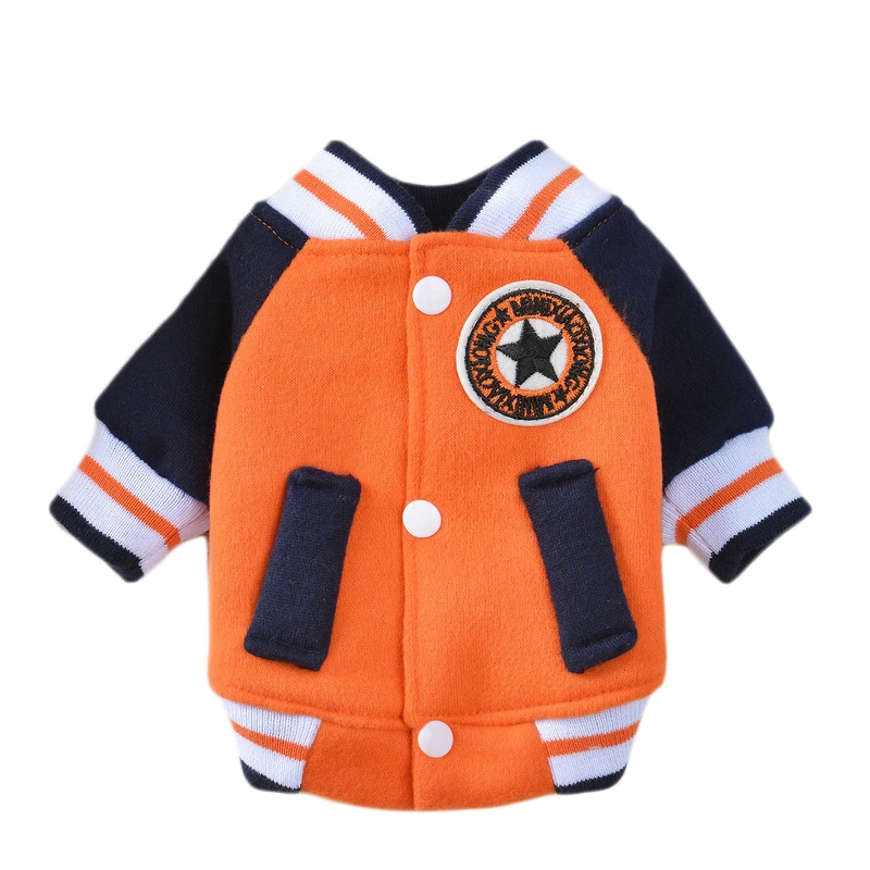 Pet Baseball Uniform, Long Sleeves Autumn Winter Puppy Dog Teddy