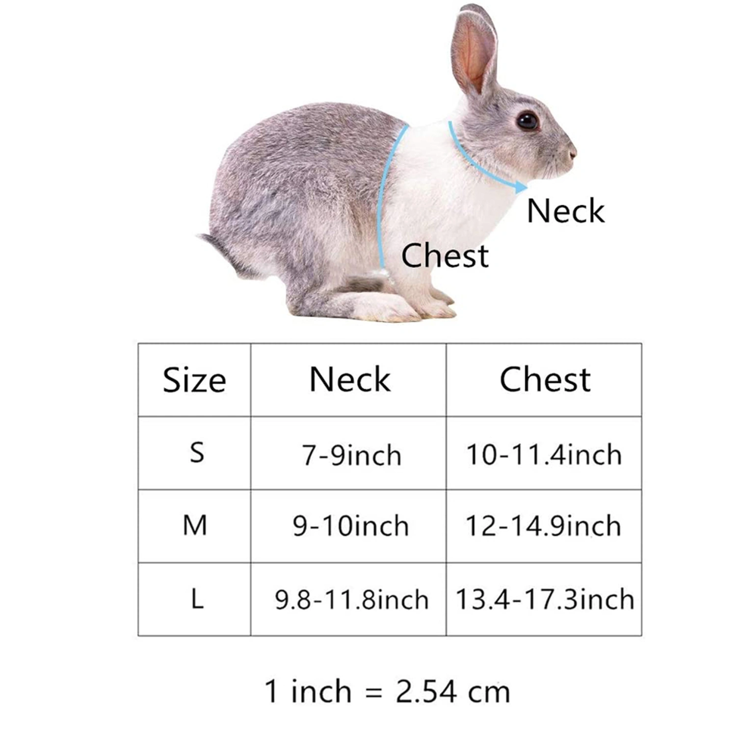 Pet Rabbit Chest Harness, Adjustable Plaid Rabbit Vest with Rope