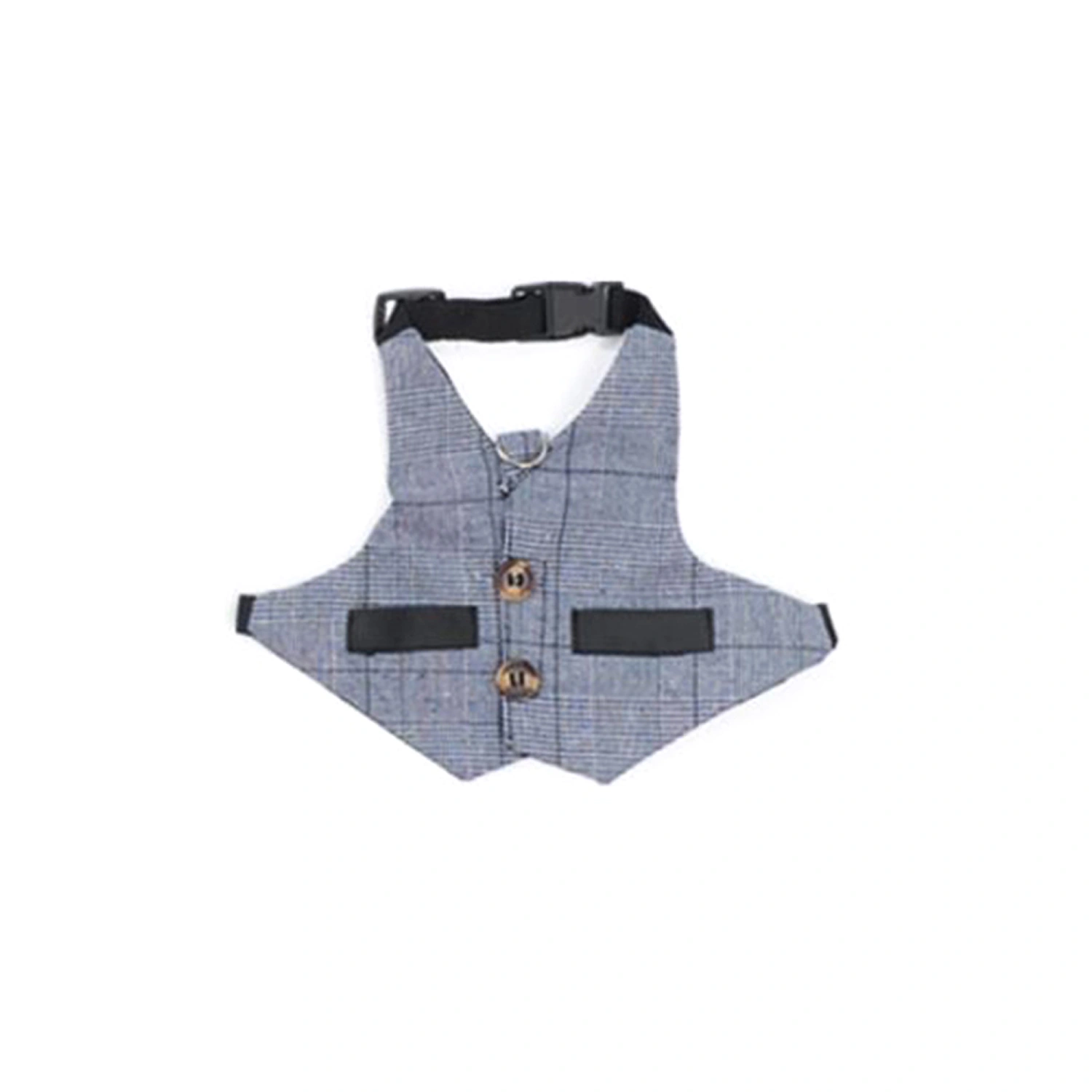 Pet Rabbit Chest Harness, Adjustable Plaid Rabbit Vest with Rope