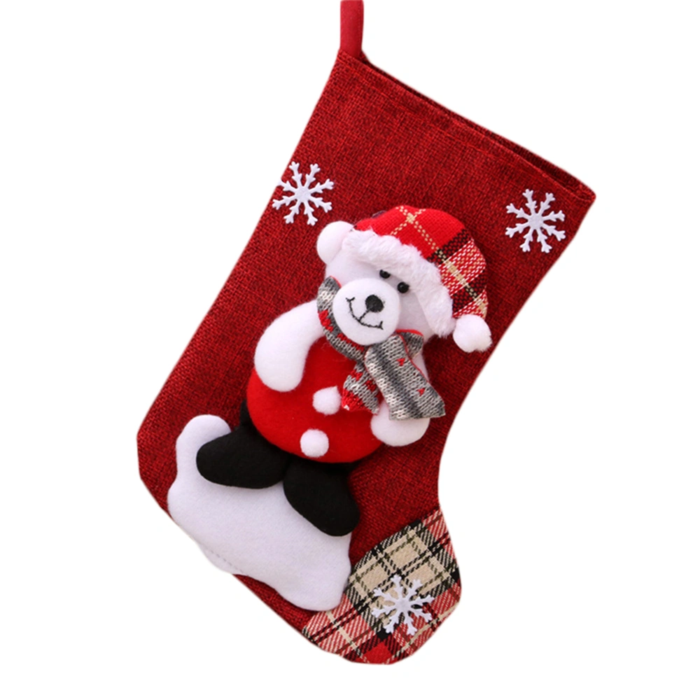 Christmas Stockings Socks Santa Claus Snowman Toy Stockings Hanging Socks