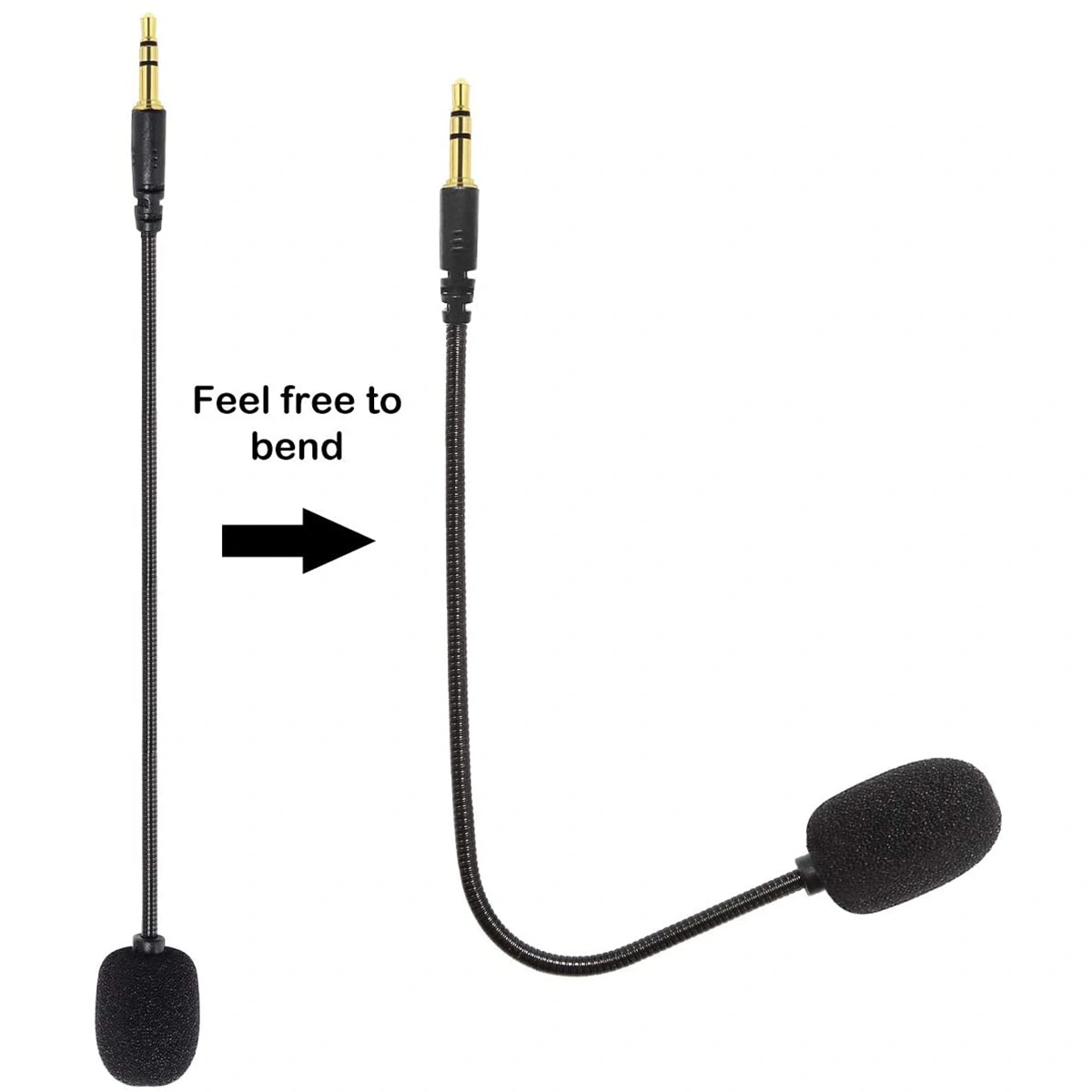 3.5 mm In-Line Microphone Detachable Bendable Gooseneck Microphone