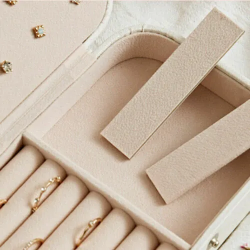 2 Layers Jewelry Case, Storage Box, Portable Jewelry Display Box