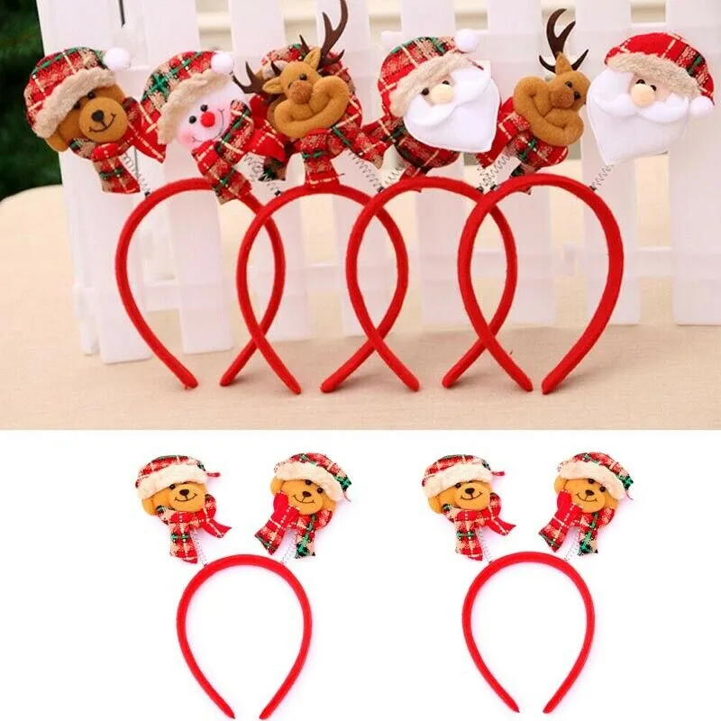 Christmas Hair Hoop, Santa/Snowman/Elk/Bear Headdress Headwear Head Hoop