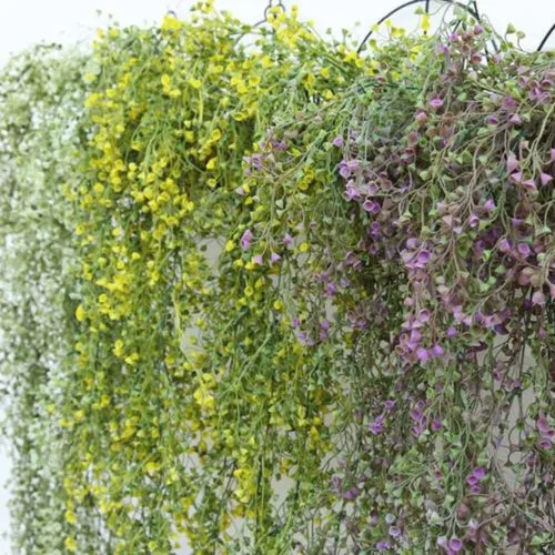 Festival Interspersed Fake Garland Silk Flowers without Basket