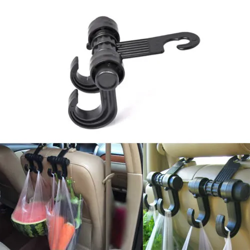 Car Seat Hook Creative Double Holder Save Space Foldable Storage Clips