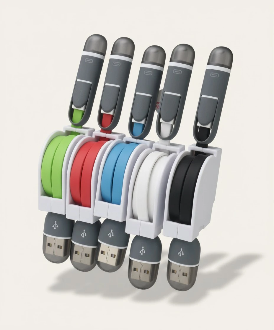Portable Solid Color Mobile Phone Wire Charger for iPhone Android