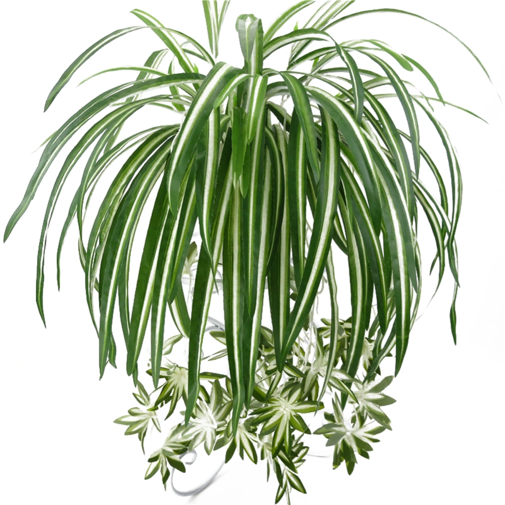 Artificial Flowers Plants Resuable Silk Green Simulation Chlorophytum