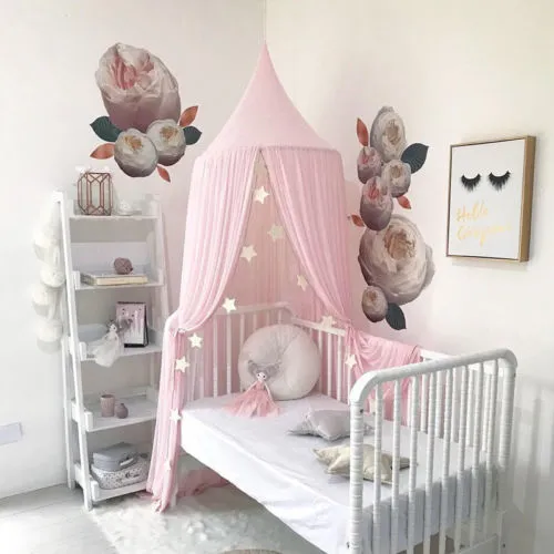 Princess Bed Canopy, Mesh Crib Canopy, Reading Book Canopy, Round Dome Fairy Net