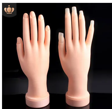 Nail Training Practice Hand Model Bendable Reusable Soft Mannequin Hand