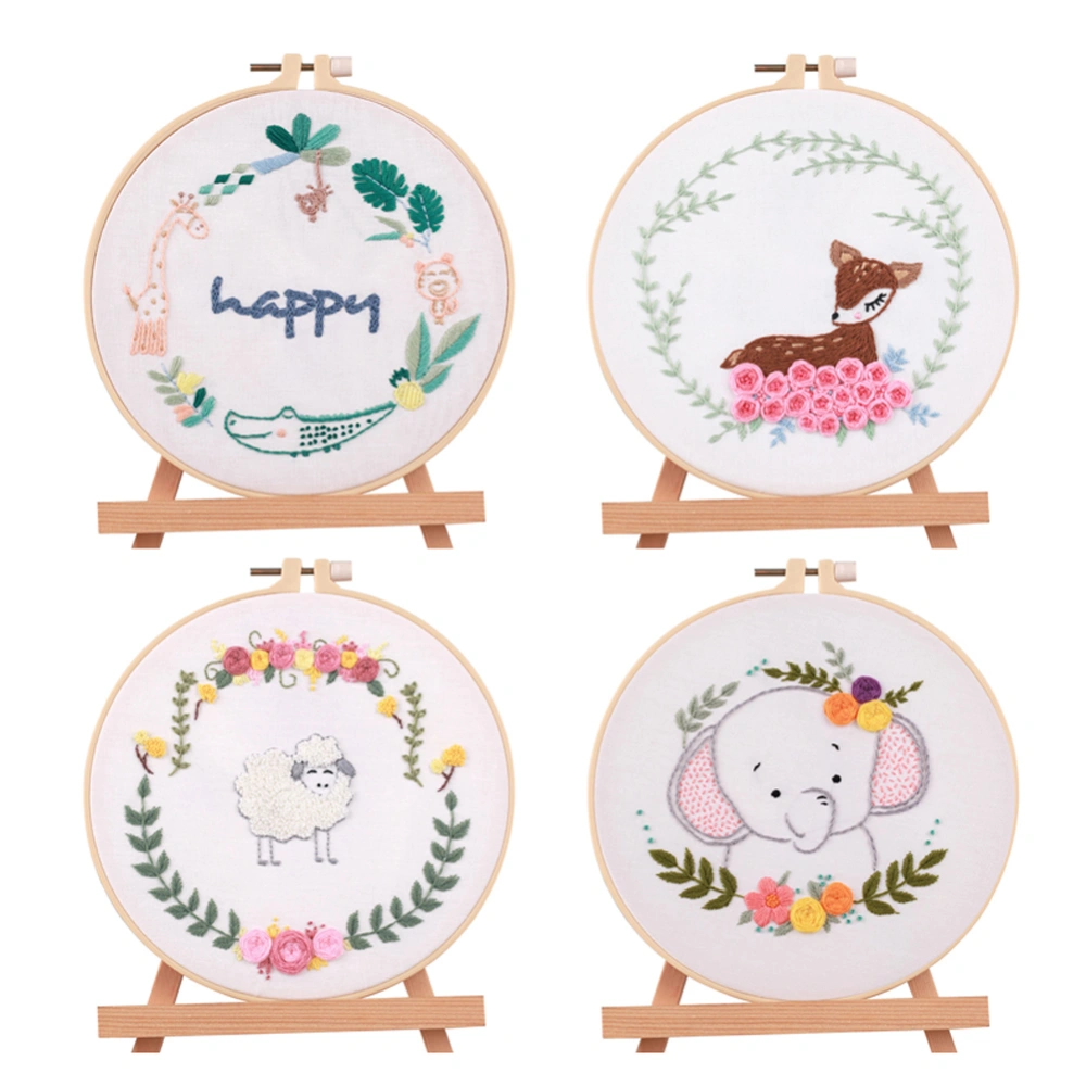 Casual Hand Embroidery Set, DIY Embroidery Craft Tool with Pattern