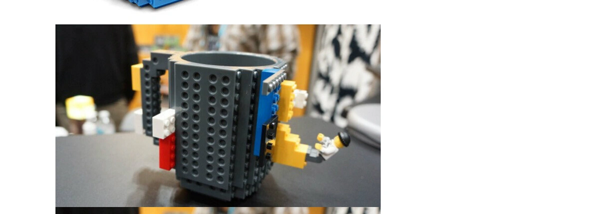 Build-on Brick Coffee Mug Funny DIY Novelty Cup with Building Blocks