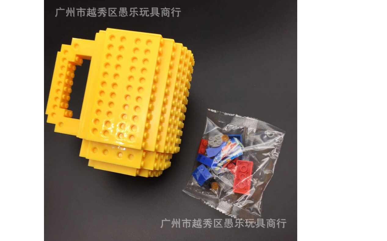 Build-on Brick Coffee Mug Funny DIY Novelty Cup with Building Blocks