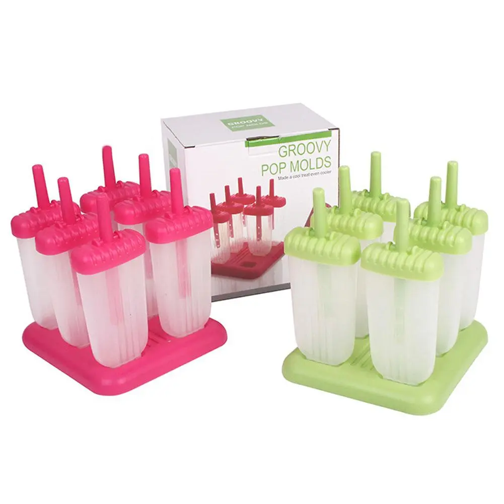 BPA Free Reusable Ice Pop Molds, Ice Cream Maker DIY Pop Molds