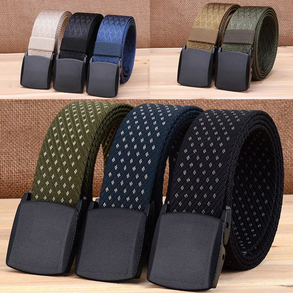 Men Military Tactical Belt Fully Adjustable Nylon Waistband Strap