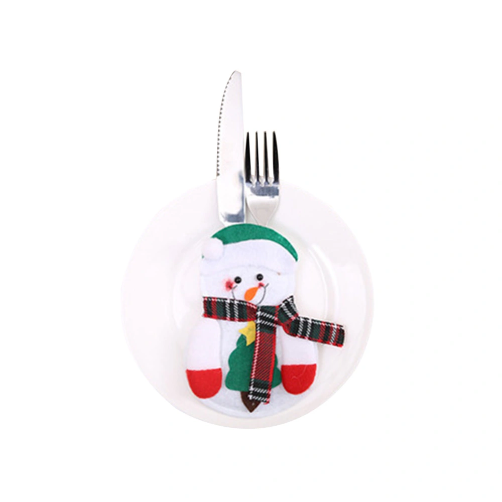 Christmas Fork Knife Pocket, Santa/Snowman/Deer Shaped Cutlery Cover