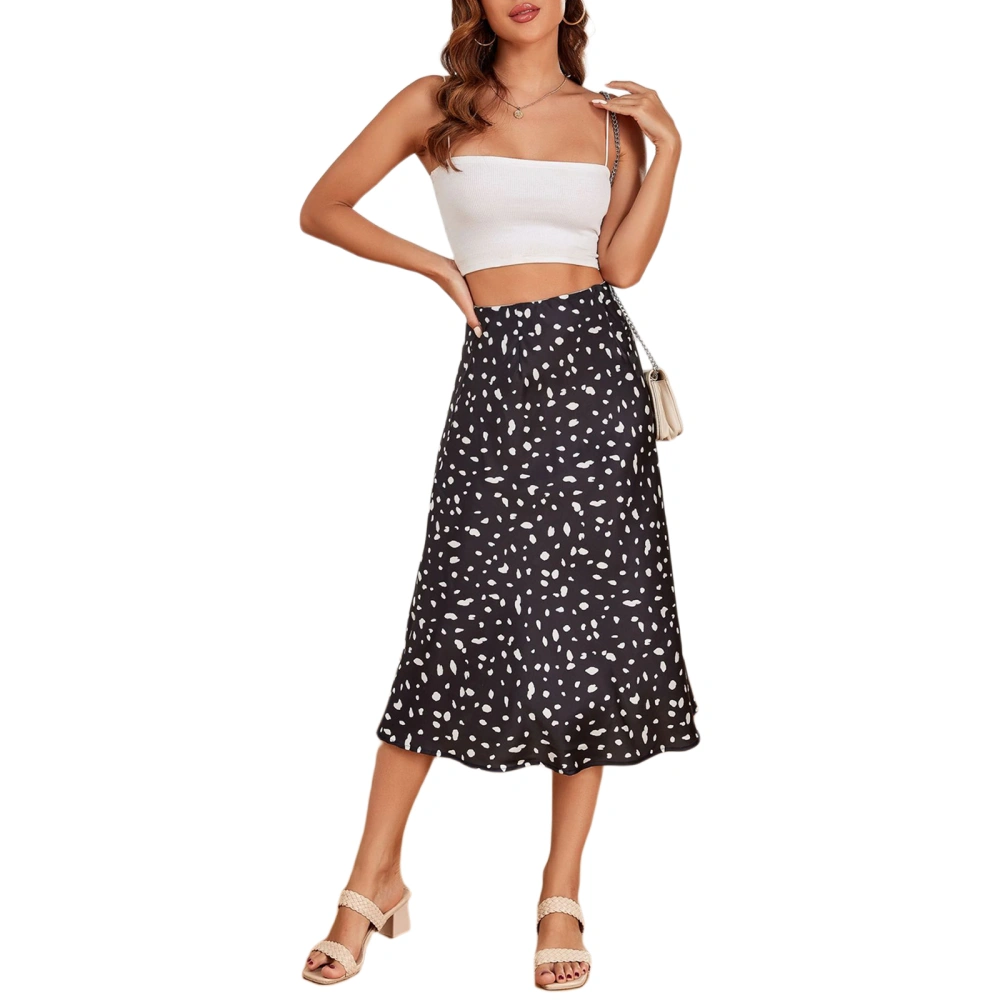 Women Casual High Waist Skirt, Leopard Printed Pattern Dress