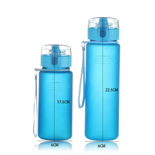 Fashion Leisure Water Glass Monochrome Portable Outdoor Fitness Cup 400ML /560ML
