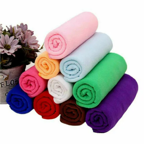 30 x 70 cm Car Wash Microfiber Towel Solid Color Super Absorbent Cleaning Towel