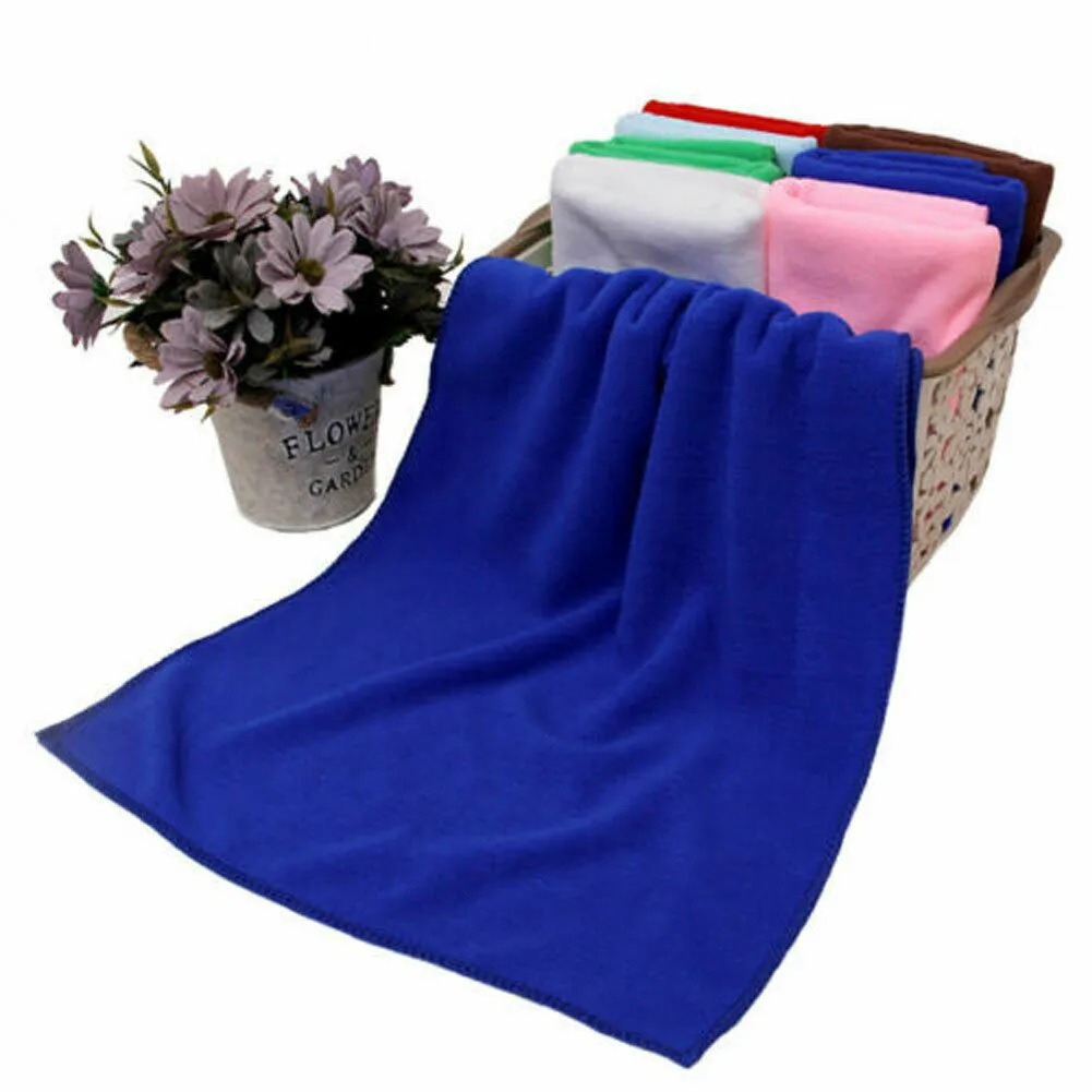 30 x 70 cm Car Wash Microfiber Towel Solid Color Super Absorbent Cleaning Towel