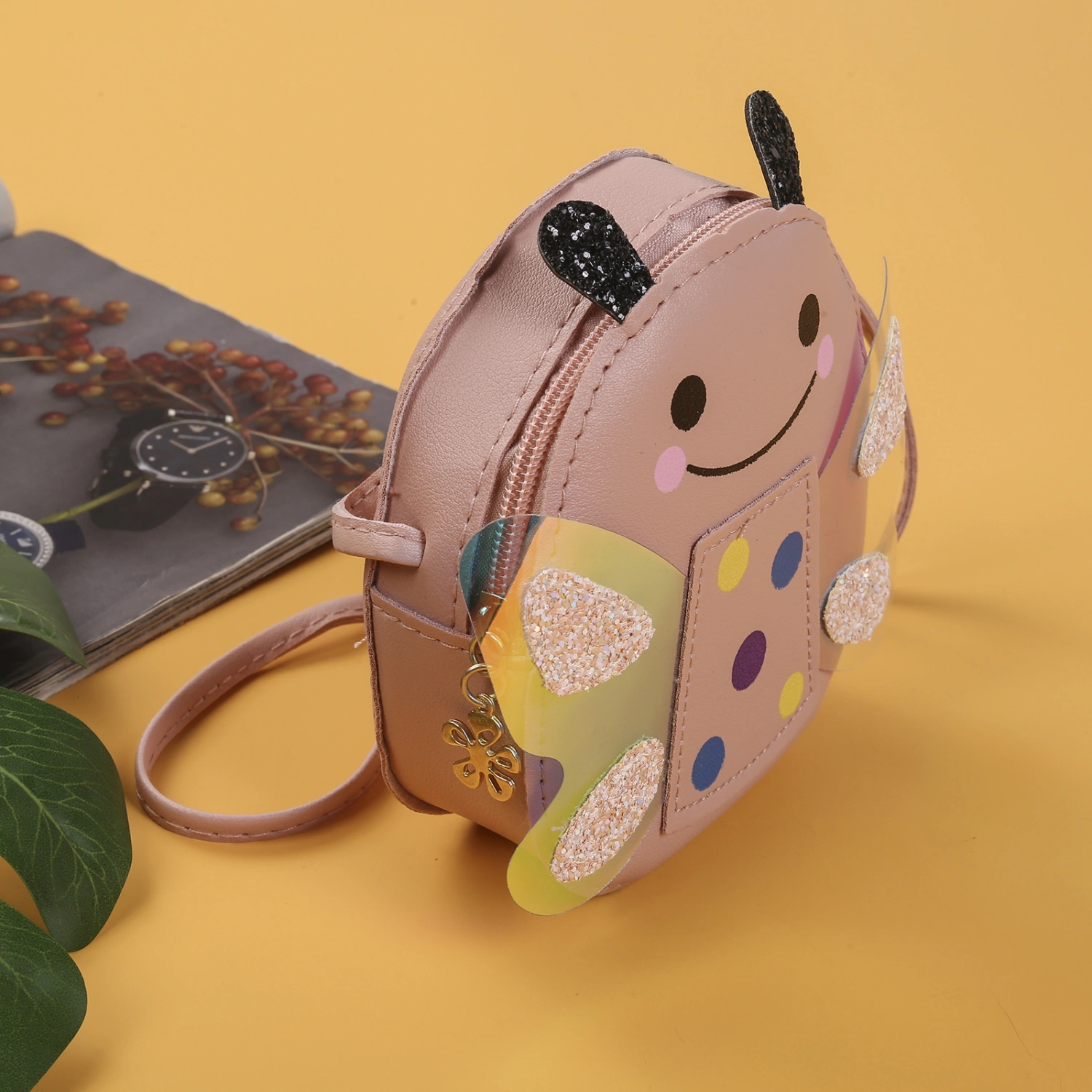 Girl's Messenger Bag, Cartoon Bee Shape Multipurpose Crossbody Bag