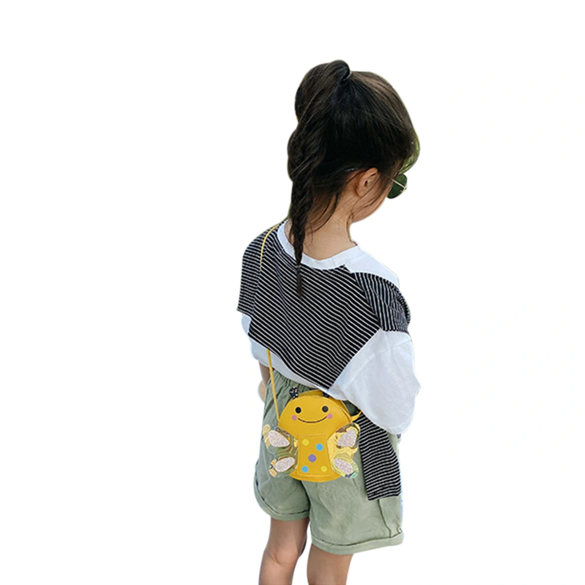 Girl's Messenger Bag, Cartoon Bee Shape Multipurpose Crossbody Bag