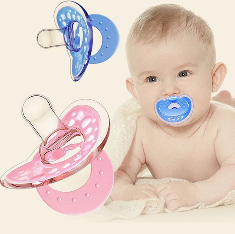 Newborn Baby's Dummy Pacifiers, Food-grade and BPA-free Silicon Pacifiers