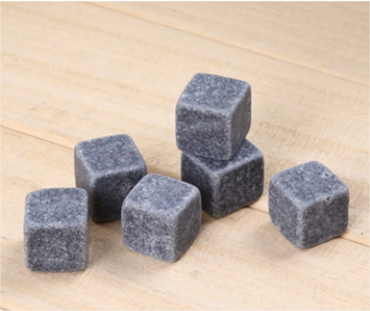 3Pcs Whiskey Ice Stones Spot Texture Three-Dimensional Cube Freezer Stone