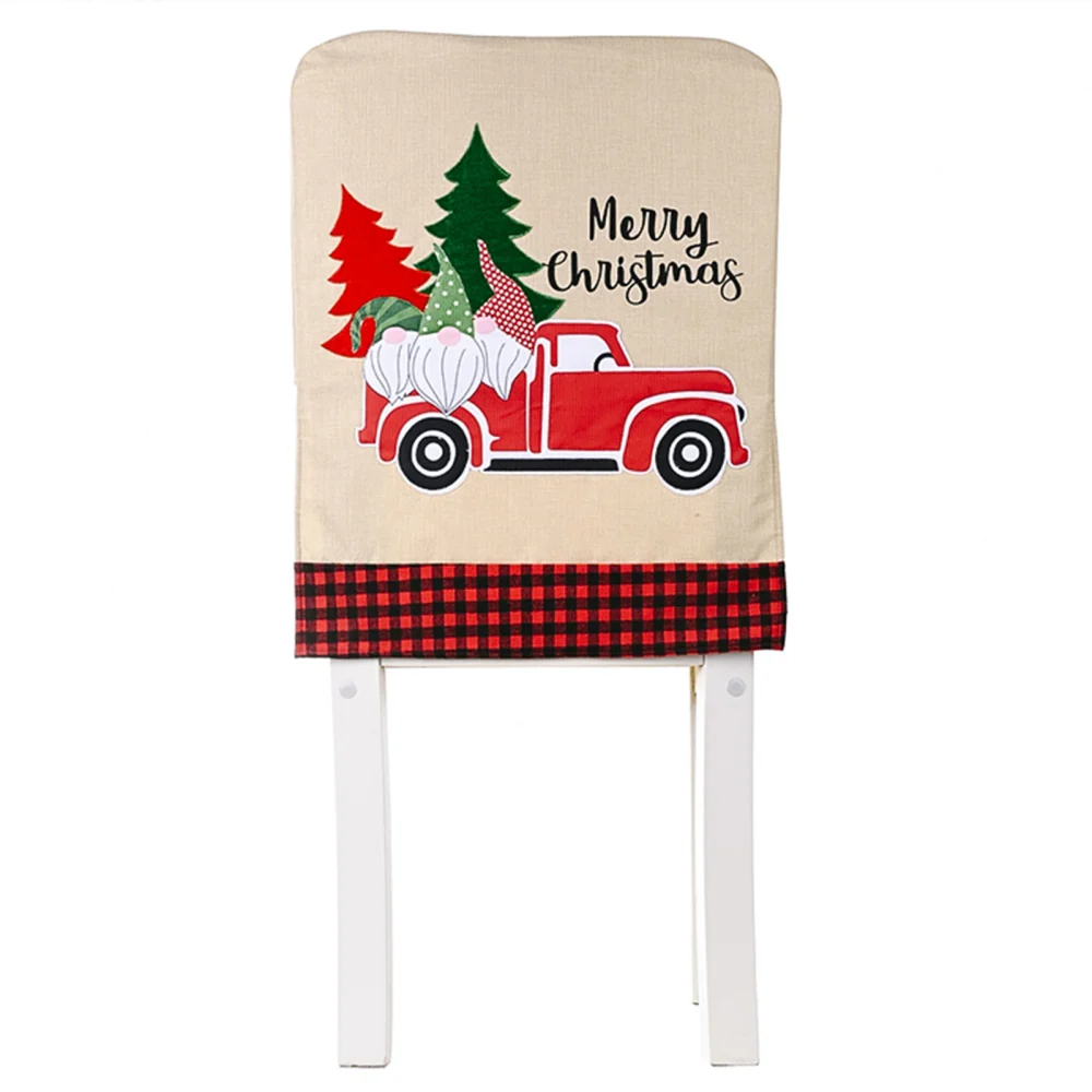 Christmas Chair Covers, Adorable Chair Back Case, Holiday Decoration