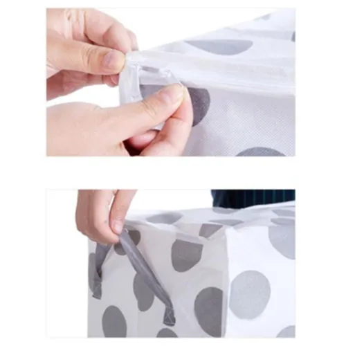Non-woven Fabrics Bamboo Storage Bag Zipper Quilt Blanket Storage Bag