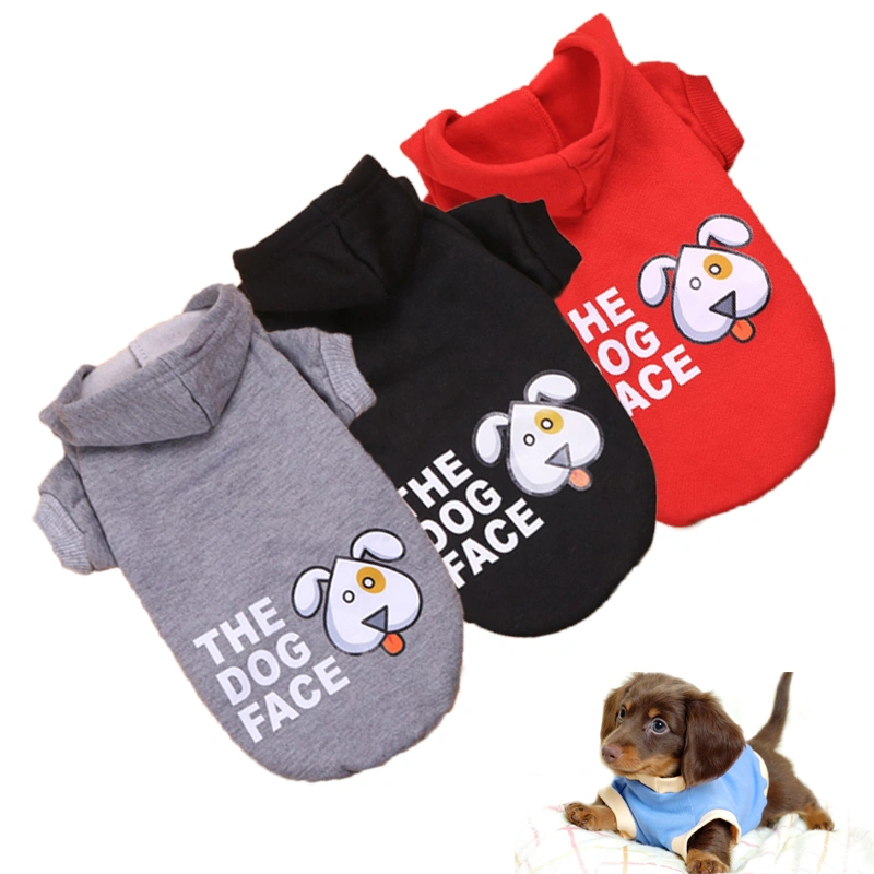 Pet Autumn Winter Clothes, Puppy Letter Printed Hooded Sweatshirt