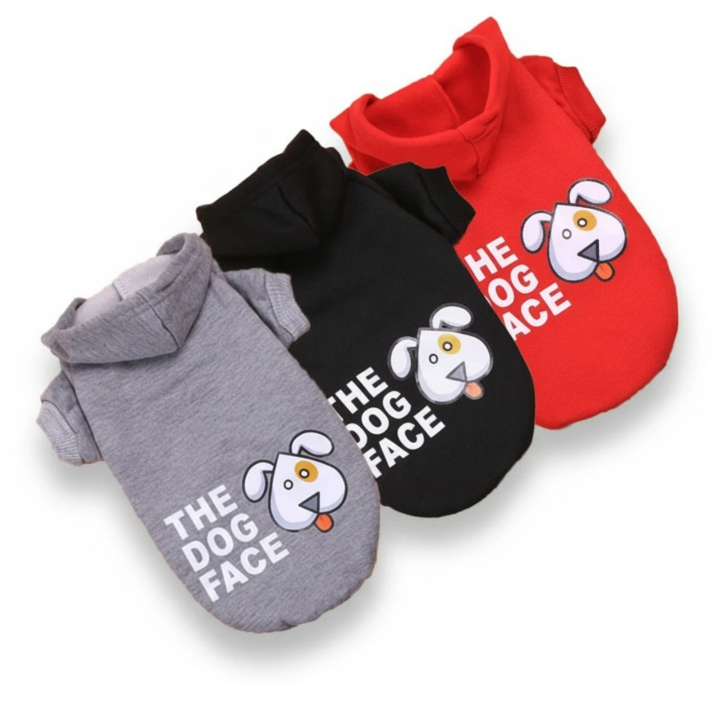 Pet Autumn Winter Clothes, Puppy Letter Printed Hooded Sweatshirt