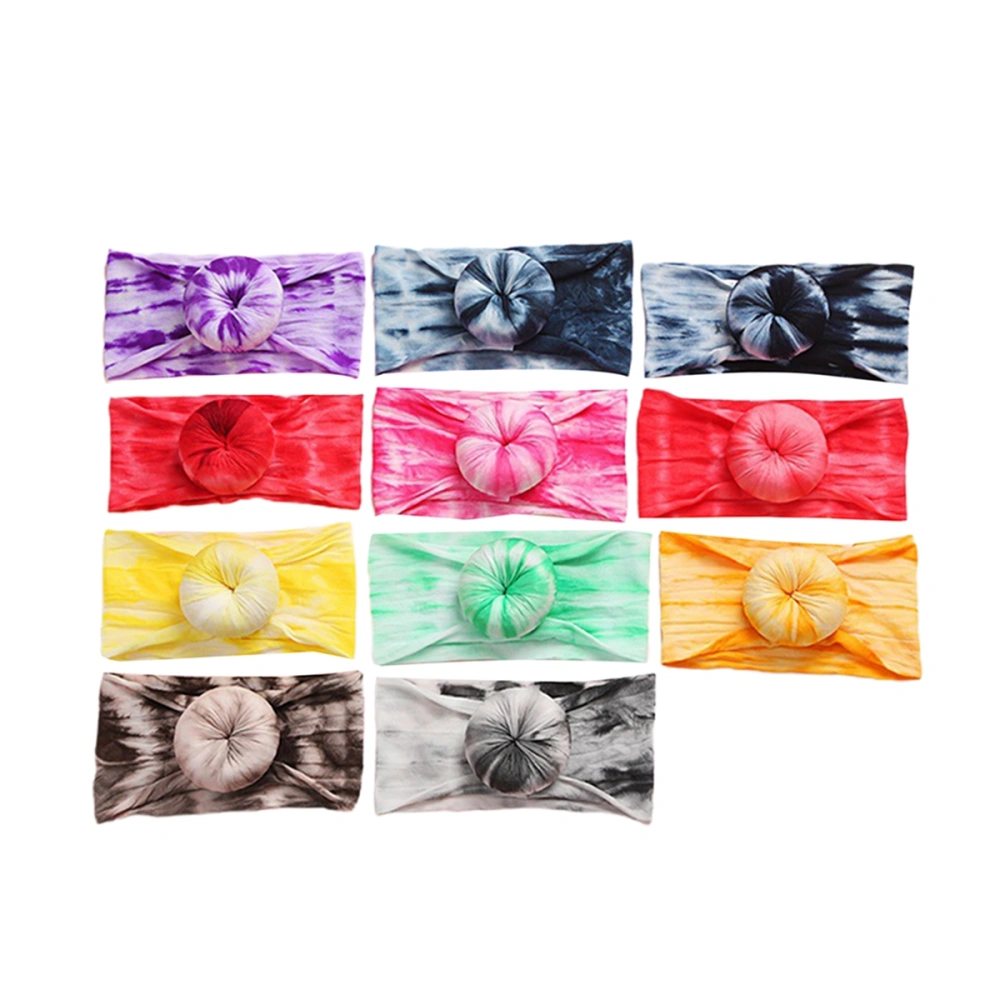 Baby Headband Soft Donut Design Tie Dyeing Novelty Fashion Hairband