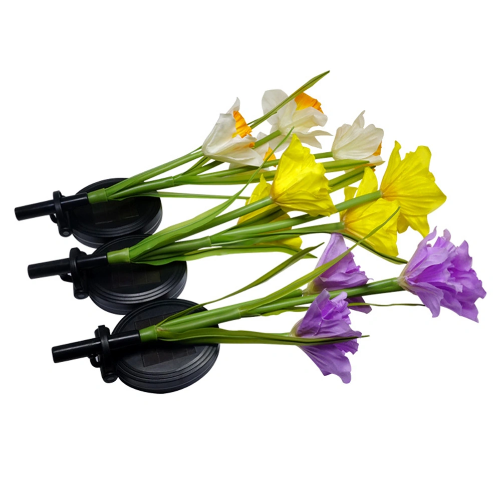 Solar Lamp, Waterproof Daffodil-Shaped Lawn Lamp Decorative LED Light