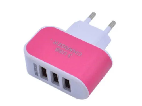 USB Wall Charger, 3.1A 3-Ports Power Charge Base Block UK/US Plug