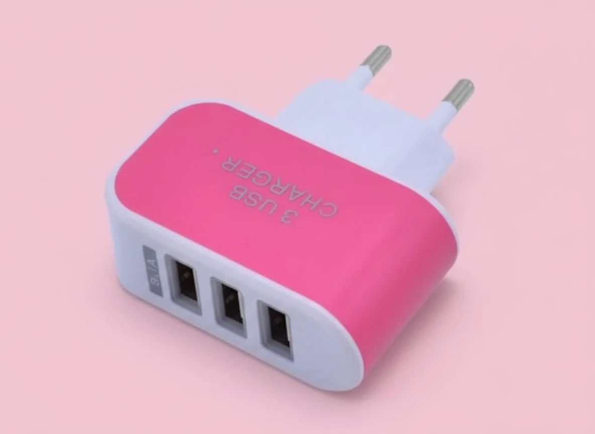 USB Wall Charger, 3.1A 3-Ports Power Charge Base Block UK/US Plug