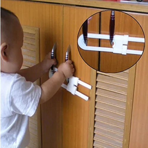 1 Pc Kids Baby Safety Cabinet Lock, Toddler U-shaped Latch Accessory