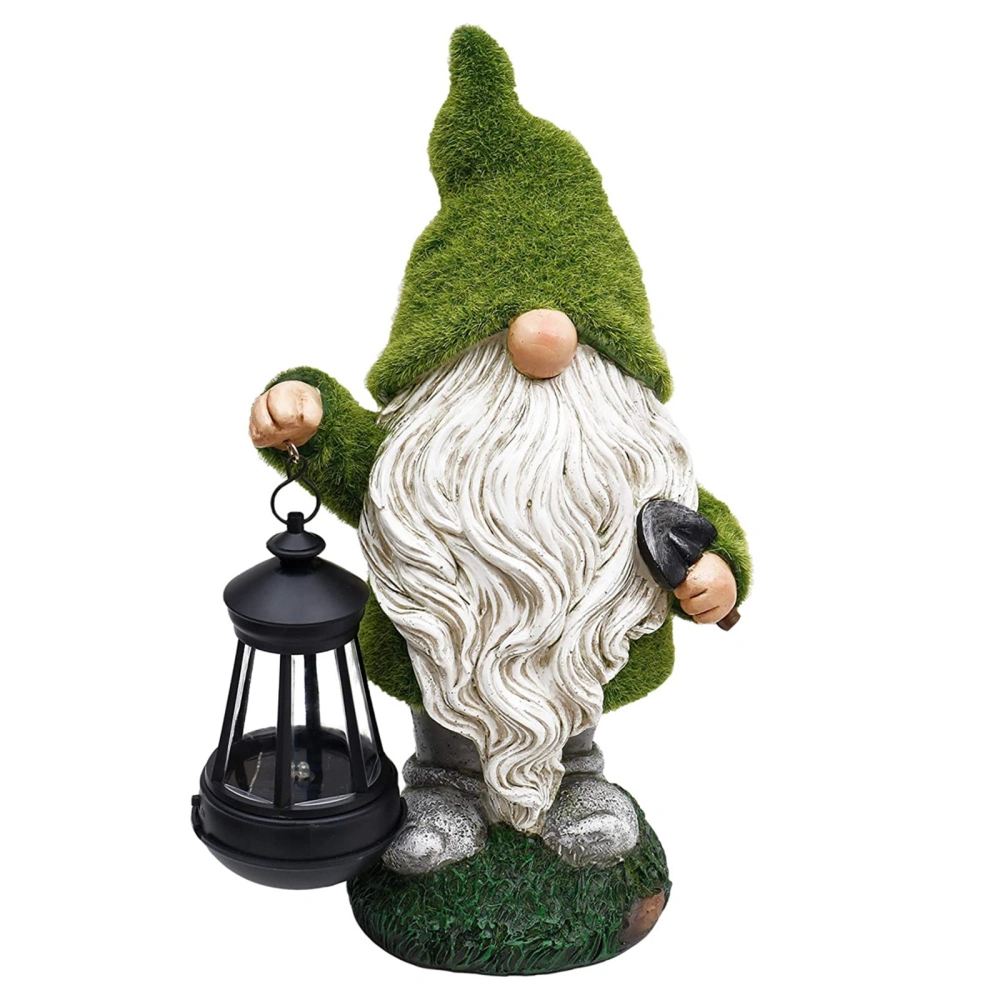 Resin Dwarf Statue, Solar Decorative Light Creative Ornament