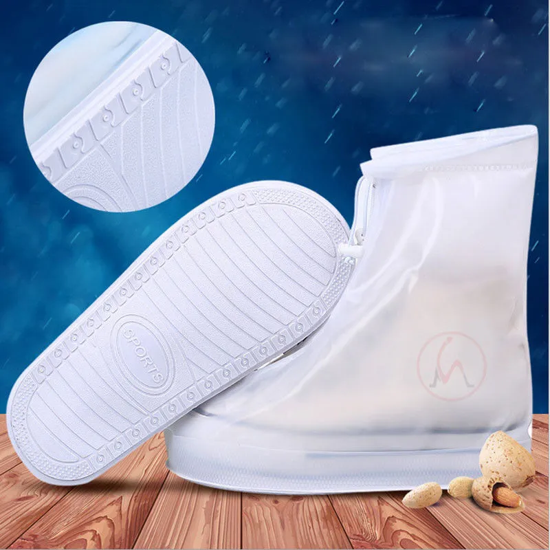 Reusable Rain Shoe Covers Waterproof Zipper Overshoes Boots Shields